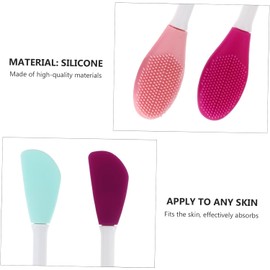 Balacoo 4 Piezas Cepillo De Máscara De Silicona Herramientas De Limpieza Espátula De Silicona Kit De Cosmetologia Cepillo De Limpieza De Silicona Cepillos De Barro Artículos De Belleza Spa