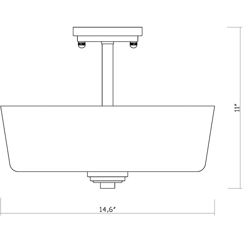 Z-Lite 3 Light Semi Flush Mount 220SF3-HBR, Brass
