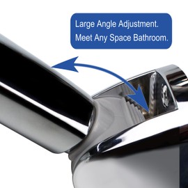 YOO.MEE On Wall Mount Shower Bracket for Handheld Shower Head, Height Adjustable Holder - Large Angle Adjustable to Meet Any Space Bathroom- Chrome