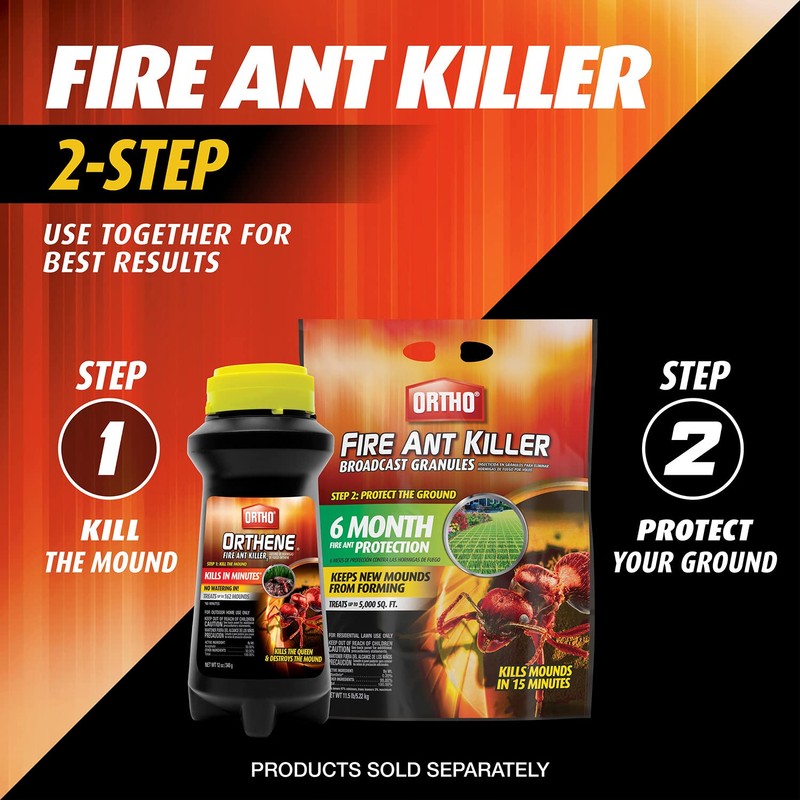 Ortho Fire Ant Killer Broadcast Granules, Kills Mounds in 15