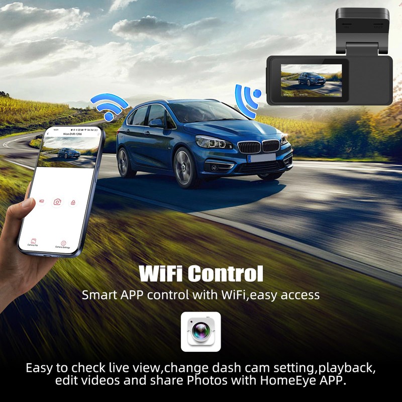 CAMECHO USB DashCam Car 1080P for Android Car Radio, Dash