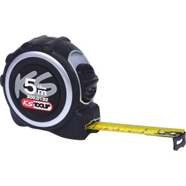 KS Tools 300.0132 Tape measure with locking device and belt clip, black grey, 5m, 19mm