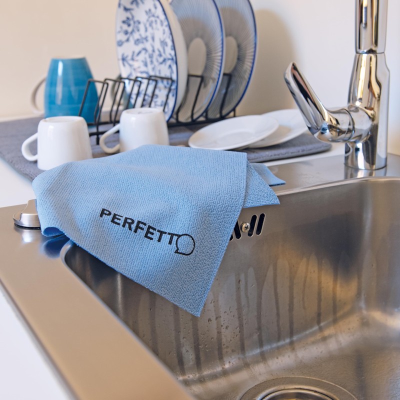 Perfetto Multi-Purpose Cloth Steel/Glass Extreme Dimension-32 x 36 Cm, Fabric,