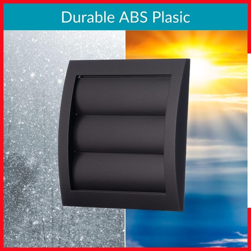 TURvent 4" Dryer Vent Cover Outside - ABS Plastic HVAC