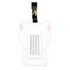 Tapp C. Travel Luggage Name Tag - White Cute Cat