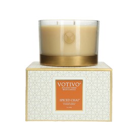 VOTIVO 17oz Holiday Collection Luxury Home Decor 3 Wick Candle-Spiced Chai