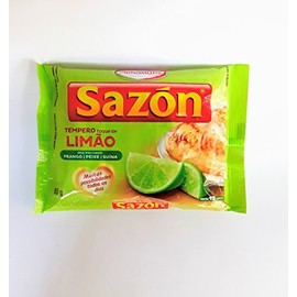 Sazon Limao (Sazon Lime flavoured seasoning, Brazilian-style), 60g (Pack of 3)