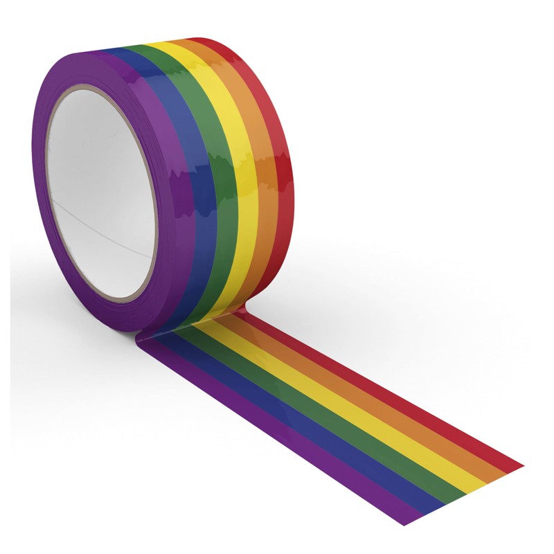 Rainbow Packing and Shipping Tape, Decorative Cute Fun Printed Packaging