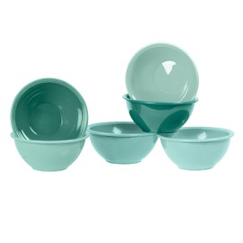 Oggi Set of 6 Colored Pinch Bowls - 4.5" / 11.4cm Diameter, Ideal Salt & Pepper, Dip, Condiments, Mini Bowls, Prep Bowls for Cooking, Mise en Place Bowls, Charcuterie
