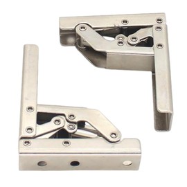 90 Degree Folding Bracket (90 Degree -180 Degree Extension) ，Shelf Hinge Hidden Bracket Table Holder Furniture Parts，Stainless Steel Elastic Folding Hinge Wall Mounted Shelf Bracket Furniture (2pc)