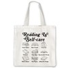 OTOUO Book Mental Health Canvas Tote Bag,Library Shoulder Bags,Inspiring Gifts