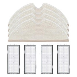 Fixbetter Accessory Kit for Roborock Q8 Max/Q8 Max+/Q5 Pro/Q7/Q7+/Q7 Max/Q7 Max+ Robot Vacuum Replacement Parts, 4 Filters, 4 Mop Pads (8 Pack)