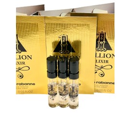 Paco Rabanne 1 MILLION ELIXIR Intense Perfume MEN spray vial perfume 1.5 ml / 0.05 fl oz - Set of 3