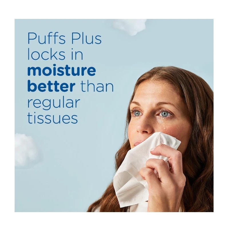 Puffs Plus Lotion Facial Tissue 1 Cube Box 48 Tissues