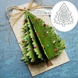 Merry Christmas Tree Metal Die Cuts,Christmas Tree Snowflake Cutting Dies Cut Stencils DIY Scrapbooking Photo Decorative Embossing Paper Dies for Scrapbooking Card Making