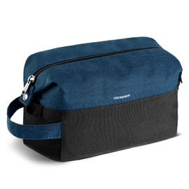 Vorspack Travel Toiletry Bag for Men - Lightweight Mens Toiletry Travel Bag Water Resistant Dopp Kit Shaving Bag for Skincare Toiletries Bathroom Gifts - Navy Blue