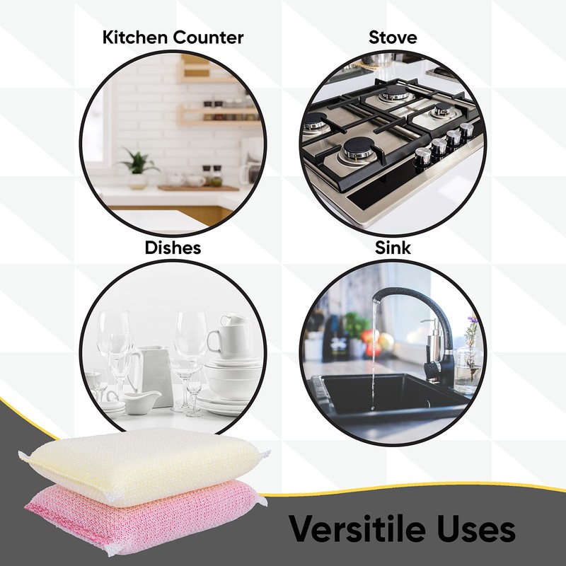 Superio Nylon Cleaning Pad, Dish Scrubbers, Multi Surface Scratch- Free