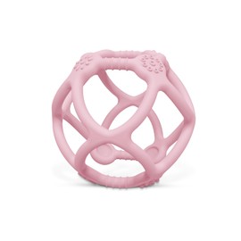 SILI FACTORY Baby Teething Toys, Silicone Baby Chew Toys for Soothing Babies Gums, Sensory Hollow Ball Teether for Babies 3+ Months,Baby Teether Toys,Babys Gifts for Girl & Boy,BPA Free (Pink)