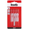 kwb 5-Piece HSS Metal Jigsaw Blade Set for Coarse and