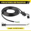 Oyviny Vehicle Side 4-Pin Flat Trailer Wiring Harness 9.5Ft, Heavy