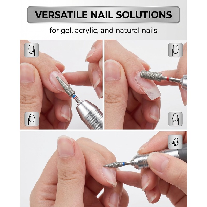 UEAVOID Nail Drill Bits Set 30 Pieces Professional Diamond &