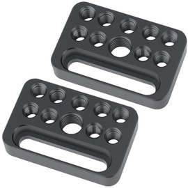 INNOREL CP03 2 pcs Mini Multi-Functional Cheese Plate with 1/4" & 3/8" Threads,Porous Connection Quick Installation Board Used for Installing Cheese Board Camera Cage on Guide Rail Block