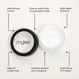 Mylee 3D Nail Art Powder – Create Professional, Salon-Worthy Manicures at Home, Quick & Easy 3D Nail Art, Craft Intricate Nail Art Designs & Add Precision & Definition to Gel Manis