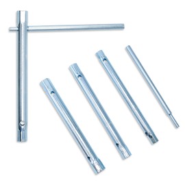 CCLIFE Tubular Socket Spanner Set of 4 8-12 mm Double Socket Spanner for Tap Work Spark Plugs