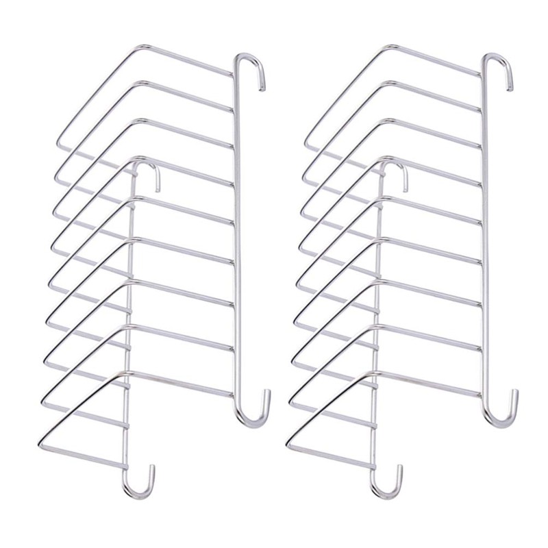 Yardwe 2pcs Toast Bread Rack Holder 8 Slice Holes Stainless