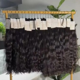 Wholesale Vietnamese Raw Human Hair Bundles High Quality Original Double Drawn Cuticle Aligned Bundles Burmese Curly Hairstyle: Natural Wave, color: natural color, Stretched Length: 12 Inches