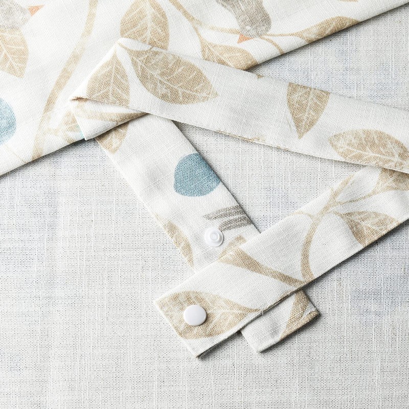 VOGOL Tie-up Valance 18 Inches Long Curtains for Kitchen Small
