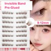 Brown Self Adhesive Eyelash Clusters Press On Eyelash LASGOOS Natural