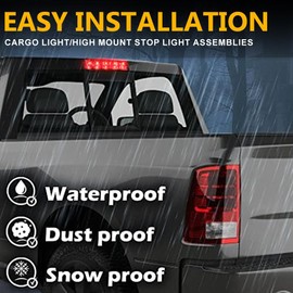 G-PLUS LED Third 3rd Brake Light High Mount Stop Light Fit For Ford F150&Lobo 2004-2008 /Fit Ford Explorer Sport Trac 2007-2010,Rear High Mount Cargo Tail Roof Light Lamp,Smoke Lens