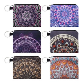 Rebanky Mini Purse Small Bag with Zip Canvas Small Bag Mini Purse Women's Fabric Small Bag, multicoloured, Children's luggage