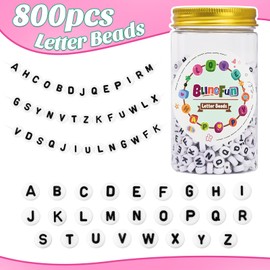 800pcs Letter Beads for Bracelets kit，A-Z 26 Styles Alphabet Beads for Jewelry Making Bracelets Necklaces Key Chains