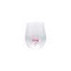 Creative Co-op Acrylic Stemless Wine Glass with Flamingo Novelty Glass