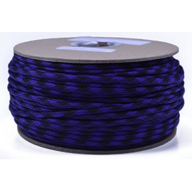 10', 25', 50', 100, 250', 1000' Hanks of Parachute 550 Cord Type III 7 Strand Paracord - BlackBerry - 250 Foot Spools