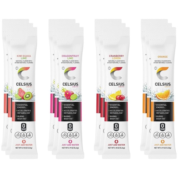 Celsius On-The-Go Energy Powder Sticks Variety Pack |Zero Sugar| |4