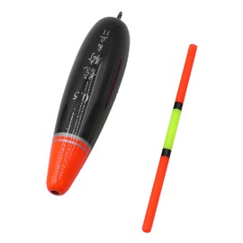 FONGKNOX 2 Pack Long Oval ISO Floats High Sensitivity Visible Well Balanced High Accuracy Wood Floats External Hanging with Additional Display Sea Fishing Rock Fishing Size