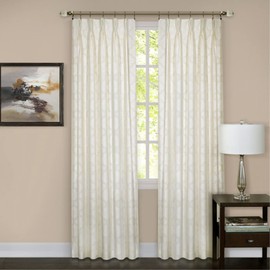 Ergode Luxurious Embossed Velvet Blackout Curtains - Modern Pinch Pleat Design - Multiple Hanging Options - Light Blocking - 34x63