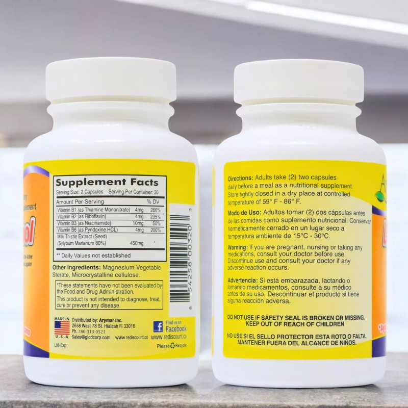 Arymar Lega-chol Liver Health Supplement, 60 Caps - Supports Liver