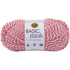 LION BRAND YARN Company Yarn Basic Stitch, Strawberry Twist