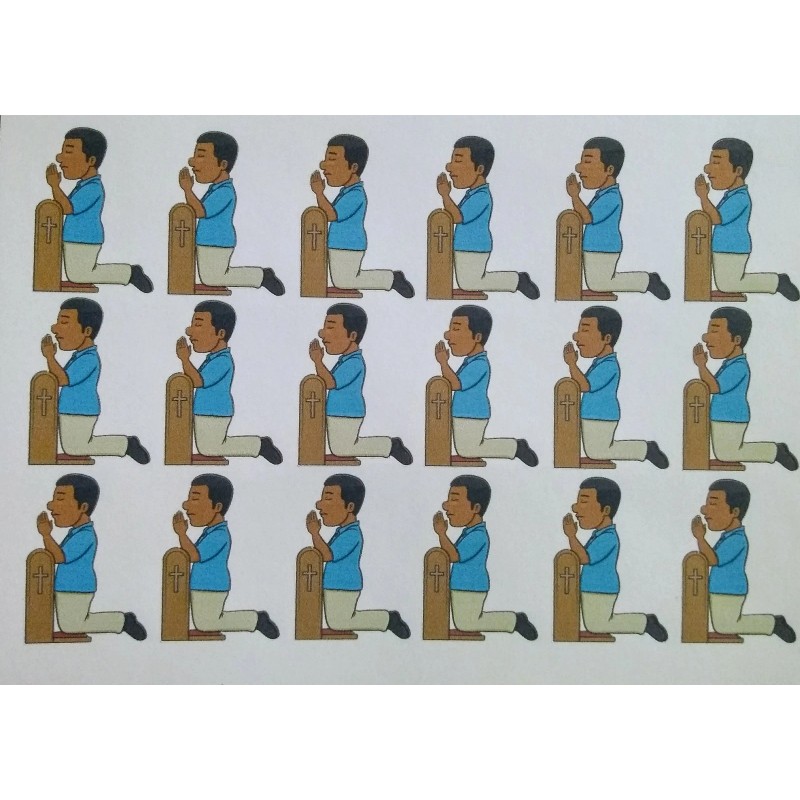 Unbranded 18 Praying Male Man African American stickers for planners
