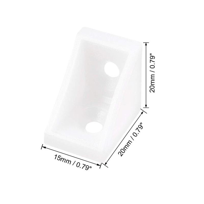 sourcing map Shelf Cabinet Door 90 Degree Plastic Corner Braces