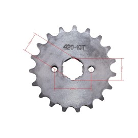 Trkimal Motorrad Vorderes Kettenrad für 50cc 70cc 90cc 110cc 125cc Dirt Pit Bike, Mini Bike, TaoTao, Roketa, Coolster, Sunl, Lifan, Loncin, ATV, Quad, 4 Wheeler, Moped (420-19T, 20MM)