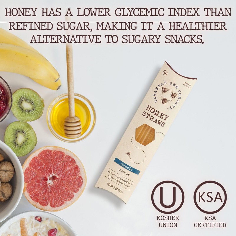Savannah Bee Company Honey Straws 12 Pack - Healthy Snacks