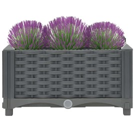 Gecheer Garden Bed Raised Bed Polypropylene, Provides Ample Space for Plants, Vegetables, Herbs and Flowers, 15.7"x15.7"x9.1"