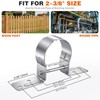 12 PCS Fence Post Brackets 2-3/8", Heavy Duty Galvanized Steel