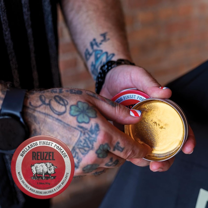 Reuzel Red Pomade Medium Hold High Shine Pomade For Men,