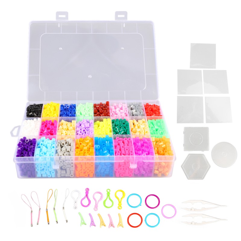 24 Color Fuse Beads Set 5mm Fuse Beading Kit with